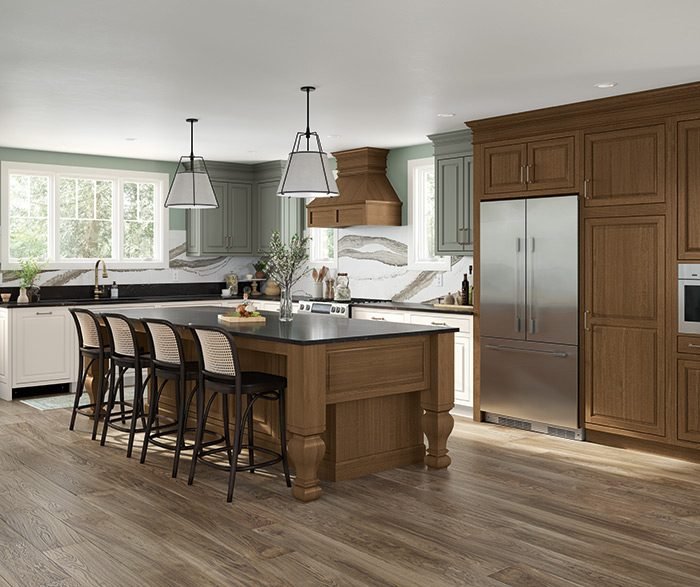 Decora Thea Inset three tone kitchen cabinetry