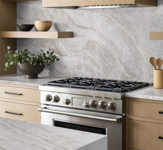 Warm MSI countertop and kitchen surface design